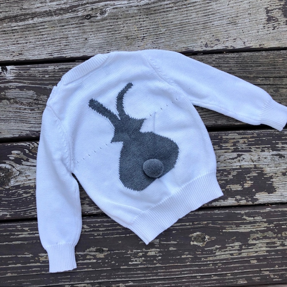 Doe A Dear Bunny Rabbit Back Little Girl Sweater